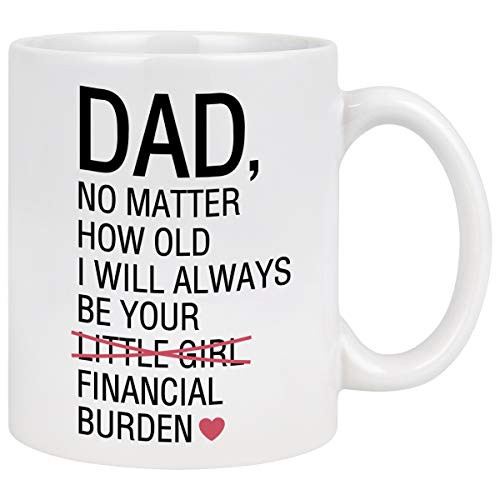 Financial Burden Mug Dad Coffee Mug Funny Dad Gifts from Daughter Best Dad Mug Funny Gifts for Dad Daddy Father Birthday Gifts 11Oz White Financial Burden Mug Dad Coffee Mug Funny Dad Gifts from Daughter Best Dad Mug Funny Gifts for Dad Daddy Father Birthday Gifts 11Oz White