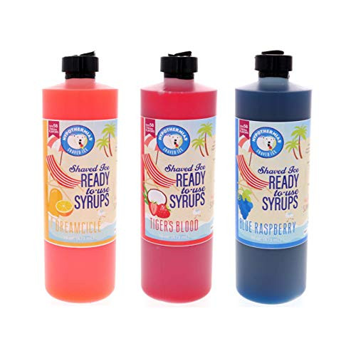 Hawaiian Shaved Ice or Snow Cone Syrups 3 Pack Pints Multiple Flavors 48 Fl_ Oz