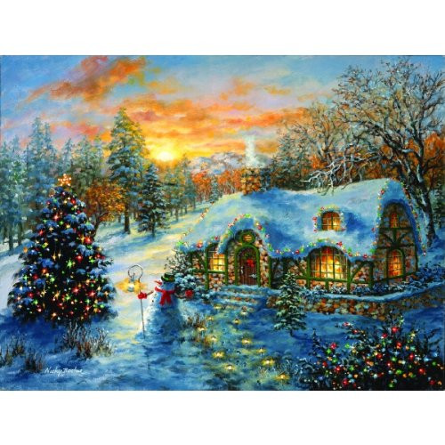Christmas Cottage 500 pc Jigsaw Puzzle -Christmas theme- by SunsOut Christmas Cottage 500 pc Jigsaw Puzzle -Christmas theme- by SunsOut