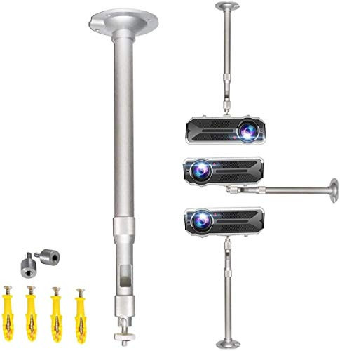 2-Be-Best Universal Projector Mount Projector Ceiling Mount 360 Rotatable Head with Extendable Length Projector Hanger 14-23 Height Adjustable for Mini Projector Camera  Silver