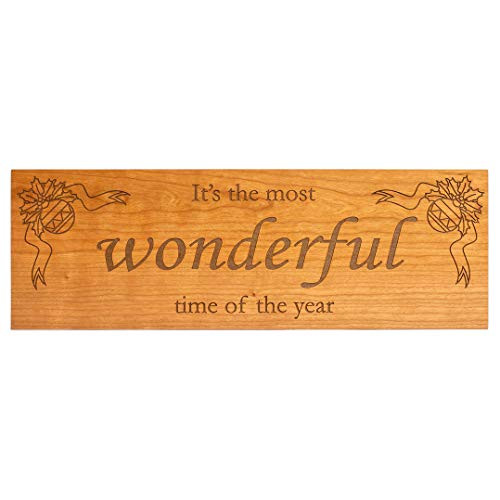 Christmas Wall Decor Farmhouse Sign  Wood Christmas Decorations Plaque - Its The Most Wonderful Time of The Year  Wooden Rustic Christmas Decor with Honey Stain  Made in USA 18 x 6 inches Christmas Wall Decor Farmhouse Sign  Wood Christmas Decorations Plaque - Its The Most Wonderful Time of The Year  Wooden Rustic Christmas Decor with Honey Stain  Made in USA 18 x 6 inches