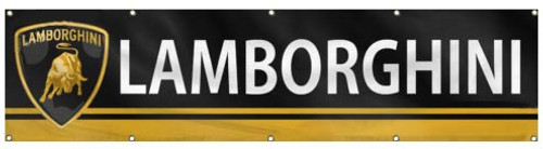 Dimike Lamborghini Flag Banner 2x8Ft Racing Banner