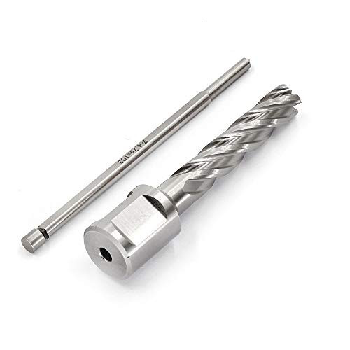 Annular Cutter JESTUOUS 34 Inch Weldon Shank 716 Cutting Diameter 2 Cutting Depth with Pilot Pin Slugger Bits Two Flat HSS Kit for Magnetic Drill Press1 Piece