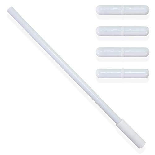 KDS Best Magnetic Stir Bar Mixer - 4 Pack of 50mm Large PTFE Teflon Homebrewing Stirrer Bars Complete with 200mm Lab Magnet Stir bar Retriever