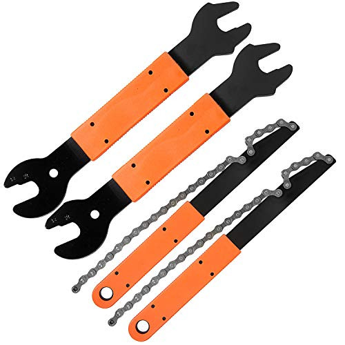 KEILEOHO 15 16 17 MM Pedal Wrench 2 PCS Bike Pedal Wrench with 2 Bicycle Sprocket Removal Tool Bicycle Pedal Wrench with Long Handle Bike Pedal Removal Repair Tool for Bike Bicycle Road Bike MTB KEILEOHO 15 16 17 MM Pedal Wrench 2 PCS Bike Pedal Wrench with 2 Bicycle Sprocket Removal Tool Bicycle Pedal Wrench with Long Handle Bike Pedal Removal Repair Tool for Bike Bicycle Road Bike MTB