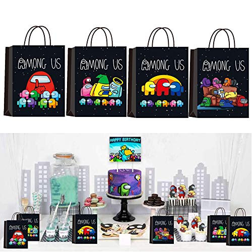 16 Pcs AMONG US Party Goodie Bags for AMONG US Themed Party  and  Kids Adults Birthday Party Supplies Among US Party Favors