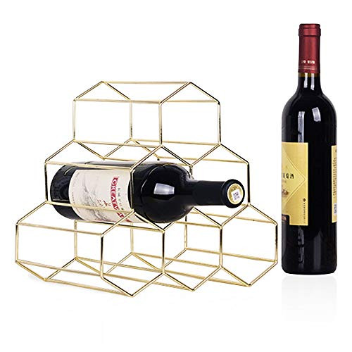 LIANGZHILIAN Bottle Wine Holder for Wine Storage - No Assembly Required - Modern Black Metal Wine Rack - Wine Racks Countertop - Small Wine Rack - Wine Bottle Storage