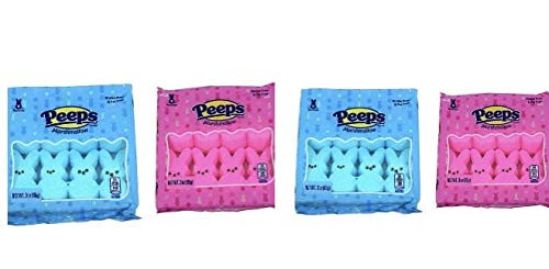 Easter Marshmallow Chicks Peeps 4 Packs of 8 Pink and Blue