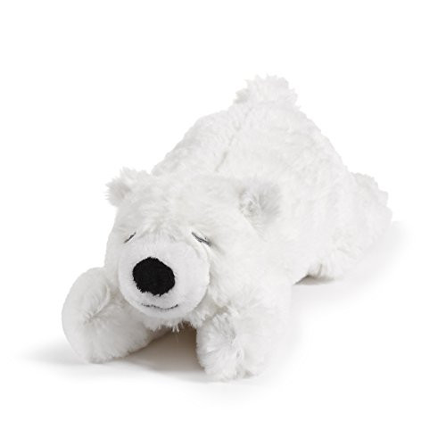 Nat and Jules Bashful Cuddly Polar Bear Bright White Children's Plush Stuffed Animal Rattle