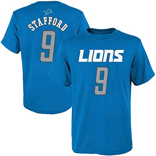 Outerstuff Matthew Stafford Detroit Lions NFL Boys Youth 8-20 Blue Mainliner Official Player Name  and  Number T-Shirt Youth Large 14-16 Outerstuff Matthew Stafford Detroit Lions NFL Boys Youth 8-20 Blue Mainliner Official Player Name  and  Number T-Shirt Youth Large 14-16