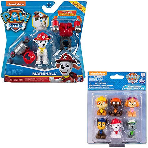 Paw Patrol Toys  Mighty Pups  2-Pack  Marshall Action Figures with with 2 Jetpacks Cake Topper  for Kids Girls and Boys Age 3 Age 4 Age 5 and Up