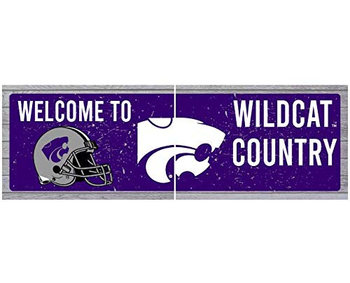 R and R Imports Kansas State Wildcats Wood Sign with Frame