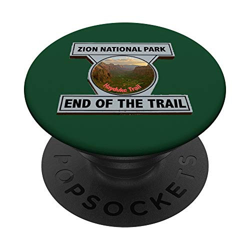ZION NATIONAL PARK HAYDUKE TRAIL ROAD SIGN PopSockets PopGrip Swappable Grip for Phones  and  Tablets
