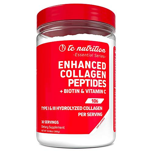 Collagen Peptides Powder Type I and III Hydrolyzed Multi Collagen Protein Powder For Women w Vitamin C Biotin for Hair Growth Skin Nails and Recovery Paleo and Keto Supplement Unflavored 30 Srv Collagen Peptides Powder Type I and III Hydrolyzed Multi Collagen Protein Powder For Women w Vitamin C Biotin for Hair Growth Skin Nails and Recovery Paleo and Keto Supplement Unflavored 30 Srv