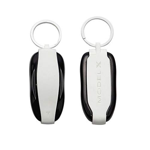 Tesla Gear Silicon Key Fob Cover Keychain Replacement for Tesla Model S  and  Model X Model X White