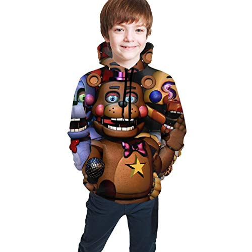 FNAF Five Nights at Freddys Kids Pullover Hoodie Hooded Sweatshirts Costume Clothes for Age7-8 BoysGirls S
