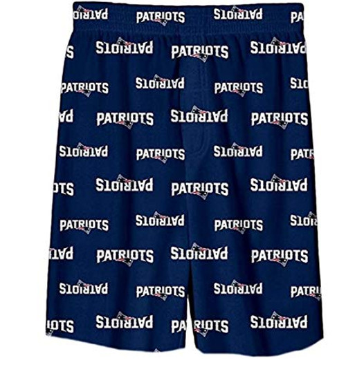 Outerstuff New England Patriots NFL Boys Youth 8-20 Primary Logo Print Sleepwear Lounge Pajama Shorts Youth Large 14-16 Outerstuff New England Patriots NFL Boys Youth 8-20 Primary Logo Print Sleepwear Lounge Pajama Shorts Youth Large 14-16
