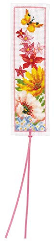 VERVACO 3PL Cross Stitch Colourful Flowers 14 Count
