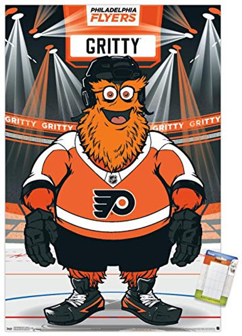 Trends International NHL Philadelphia Flyers - Gritty 19 Wall Poster 22_375 x 34 Premium Poster and Mount Bundle Trends International NHL Philadelphia Flyers - Gritty 19 Wall Poster 22_375 x 34 Premium Poster and Mount Bundle