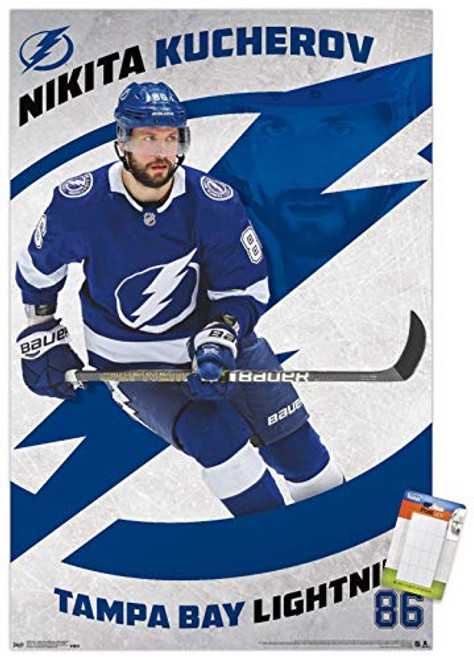 Trends International NHL Tampa Bay Lightning - Nikita Kucherov 19 Wall Poster 22_375 x 34 Premium Poster and Mount Bundle Trends International NHL Tampa Bay Lightning - Nikita Kucherov 19 Wall Poster 22_375 x 34 Premium Poster and Mount Bundle