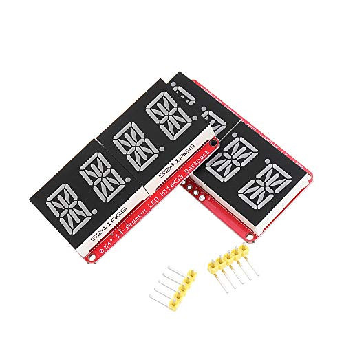 ZJYSM Module 4-bit Pozidriv 0_54 Inch 14-Segment LED Digital Tube Module RedGreen I2C Control 2-line Control LED Display Screen Module Color  Green