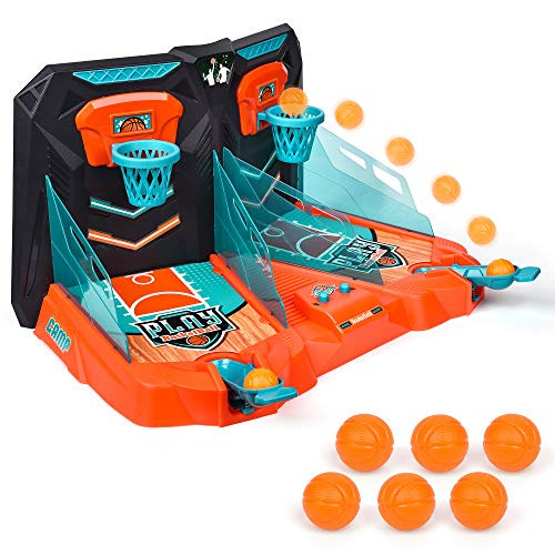 ONDEKT Mini Basketball Shooting Game  2 Player Compact Desktop Toy  Score Counter - Desktop Arcade Games for Age 3  Exciting Fun  Tabletop Game - Ideal Gift for Children - Stress Relief