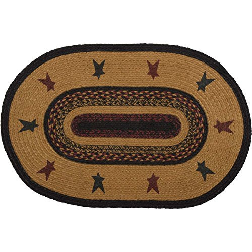 Pine Valley Quilts VHC Brands Heritage Farms Star Jute Oval Rug 20x30 Country Braided Flooring Tan Pine Valley Quilts VHC Brands Heritage Farms Star Jute Oval Rug 20x30 Country Braided Flooring Tan