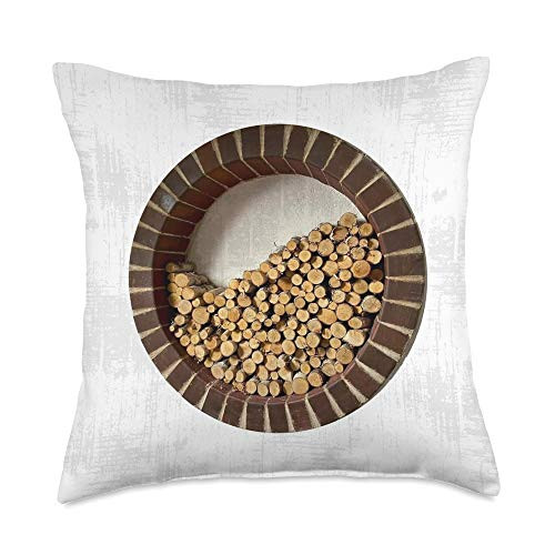 Kyles Wood Pile Kyles Woodpile Throw Pillow 18x18 Multicolor
