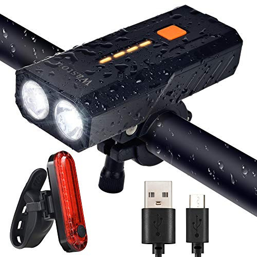 Bike Light USB Rechargeable Bicycle Headlight IPX6 Waterproof 6 Modes LED Front Cycling Light Super Bright Flashlight Torch for Road Mountain Cycling New Bike Light USB Rechargeable Bicycle Headlight IPX6 Waterproof 6 Modes LED Front Cycling Light Super Bright Flashlight Torch for Road Mountain Cycling New