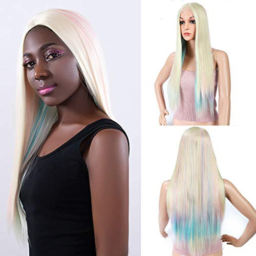 Long Straight Rainbow Color Synthetic Wigs Colorful Straight Wigs for Black Women Long Straight Synthetic Wig Natural Hairline Middle Part Cosplay Halloween Costume Party Wigs Long Straight Rainbow Color Synthetic Wigs Colorful Straight Wigs for Black Women Long Straight Synthetic Wig Natural Hairline Middle Part Cosplay Halloween Costume Party Wigs