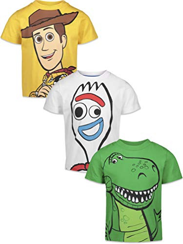 Disney Pixar Toy Story Little Boys 3 Pack T-Shirts Woody Red Forky 6