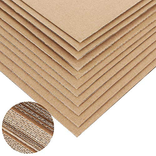 50Pack Corrugated Cardboard Sheets 12 x 12 Flat Cardboard Sheets MDF Board 18 Thick Flat Cardboard Filler Insert Sheet Pads for Packing Crafts Document Mailing Protection