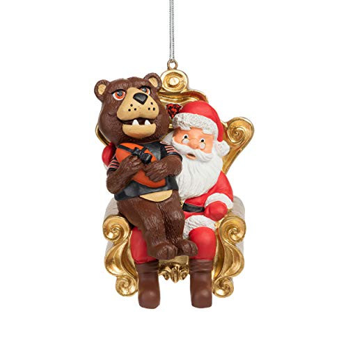FOCO Chicago Bears NFL Mascot On Santas Lap Ornament - Staley Da Bear