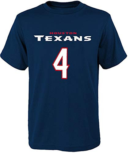 NFL Kids Youth Team Color Alternate Mainliner Name and Number Player T-Shirt X-Large 18-20 Deshaun Watson Houston Texans Home Navy