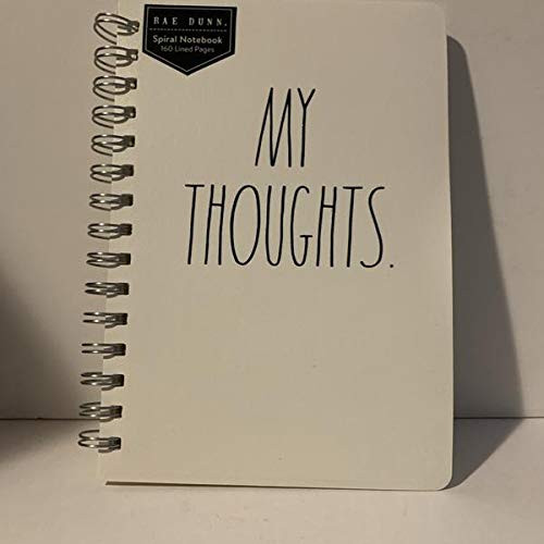 Rae Dunn MY THOUGHTS Spiral Notebook - 160 Lined Pages - 9 X 5_5