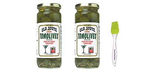 Old South Tomolives 16 oz Pack of 2 Bundled with PrimeTime Direct Silicone Basting Brush in a PTD Sealed Bag