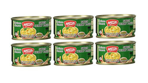 Maesri Thai Green Curry Paste - 4 oz x 2 cans 4 oz x 6 cans