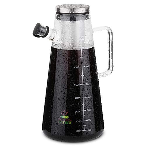 BTaT Cold Brew Coffee Maker Iced Coffee Maker 2 Liter 2 Quart 64 oz Iced Tea Maker Cold Brew Maker Tea Pitcher Coffee Accessories Iced Tea Pitcher Cold Brew System Cold Brew Pitcher