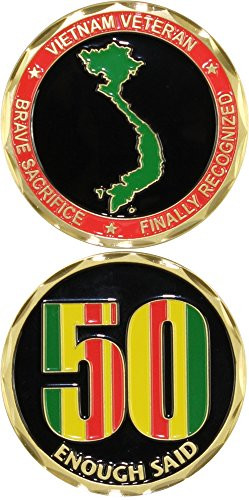 Vietnam Veteran Enough Said 50th Anniversary Challenge Coin