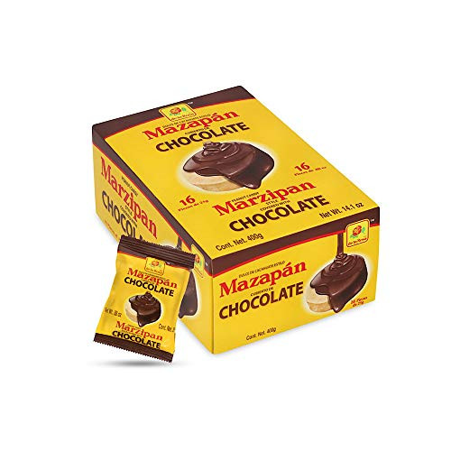 De la Rosa Mazapan Mexican Original Peanut Candy Regular and covered in chocolate Chocolate Pack of 48