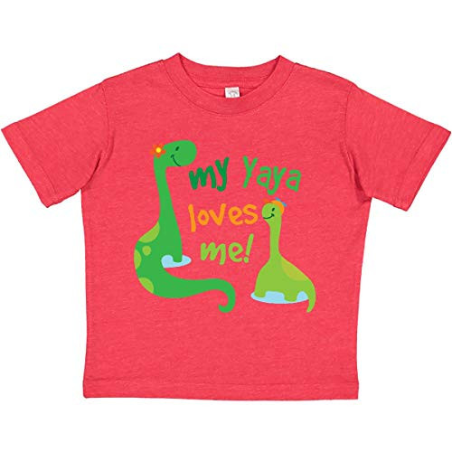 inktastic My Yaya Loves Me Grandson Toddler T-Shirt 3T Retro Heather Red 205a9 inktastic My Yaya Loves Me Grandson Toddler T-Shirt 3T Retro Heather Red 205a9