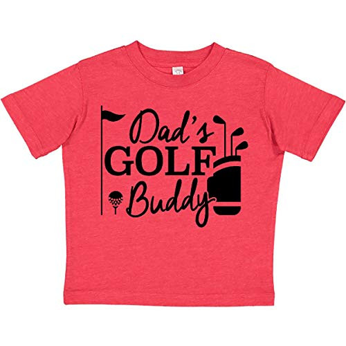 inktastic Dads Golf Buddy Toddler T-Shirt 2T Retro Heather Red 26877