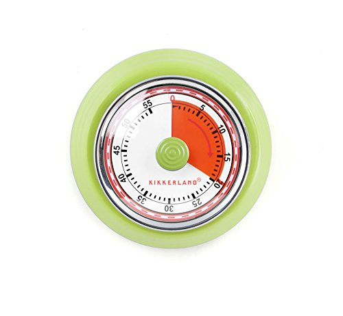Kikkerland KT051-G Magnetic Kitchen Timer, Green