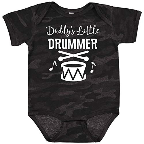 inktastic Daddys Little Drummer Childs Infant Creeper 18 Months Storm Camo 2ad51