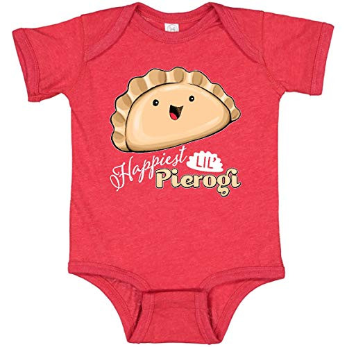 inktastic Happiest Lil Pierogi Infant Creeper 6 Months Retro Heather Red 2b82c