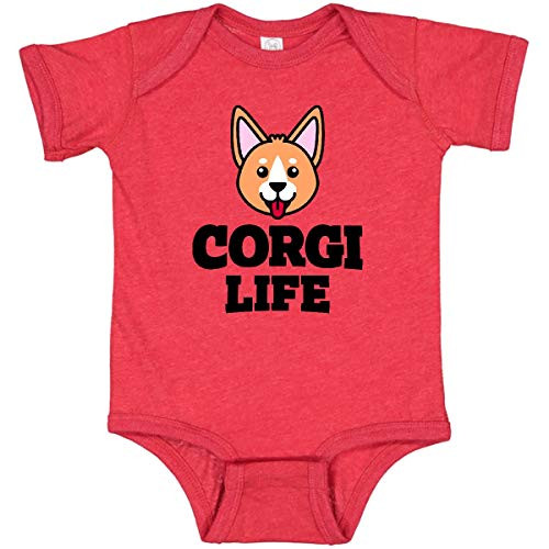 inktastic Corgi Life Infant Creeper Newborn Retro Heather Red 310f5