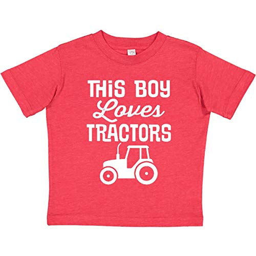 inktastic Farming This Boy Loves Toddler T-Shirt 2T Retro Heather Red 33b91