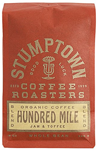 Stumptown Coffee Roasters Whole Bean Organic Coffee, Hundred Mile, 12 Ounce. Breakfast Blend with Toffee notes, Latin American Whole Bean Coffee, Perfect for Pour Over, Drip or French Press Brewing
