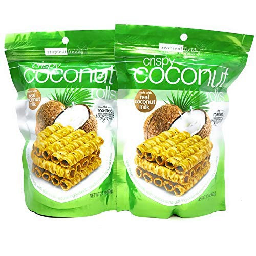 Tropical Fields Crispy Coconut Rolls Pack Of 2 -set of 3 Tropical Fields Crispy Coconut Rolls Pack Of 2 -set of 3