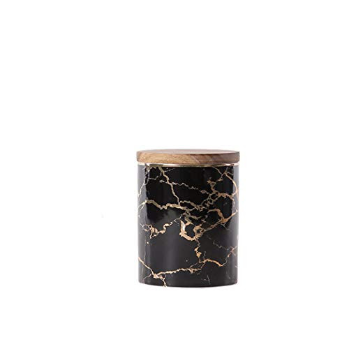 XUDREZ Ceramic Storage Jars with Bamboo Lid Canister Kitchen Canister for Sugar Coffee Spice Nuts 22_32 oz660ml